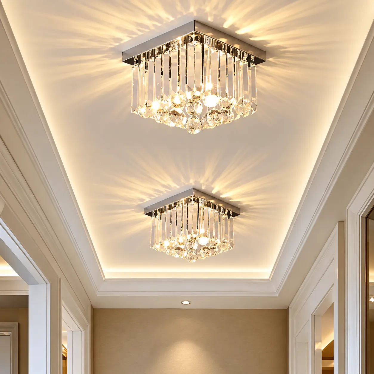 Alessandro Design MARTINEZ Linear Luxe candelabru cristal crom 4xE14