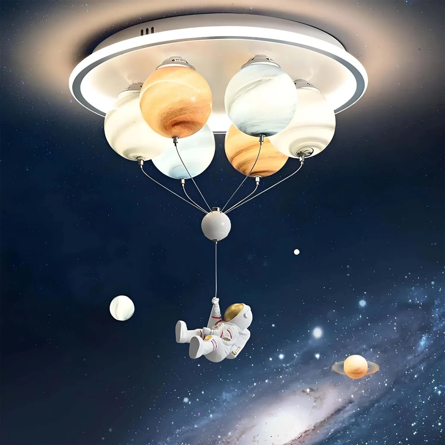 Alessandro Design Astronaut 60W lustra LED alba 6xE27