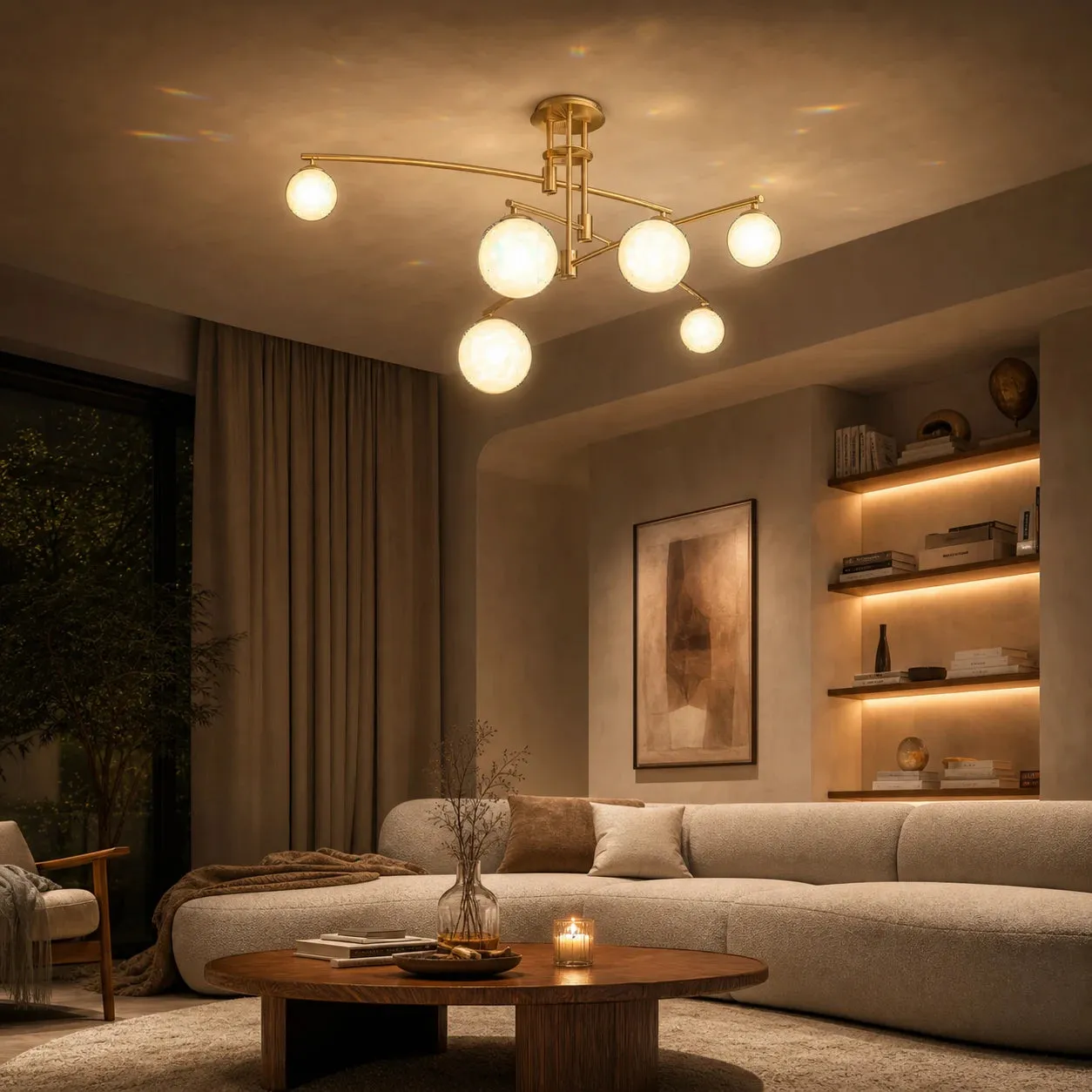 Alessandro Design Penthouse Dome lustră 6xG9 auriu