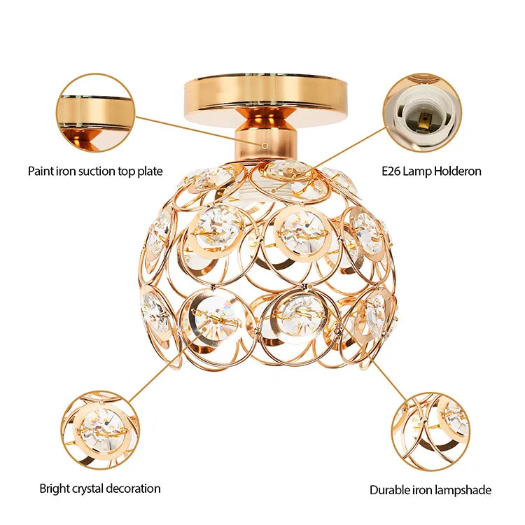 Alessandro Design Vera lustra 1xE27 aurie cristal