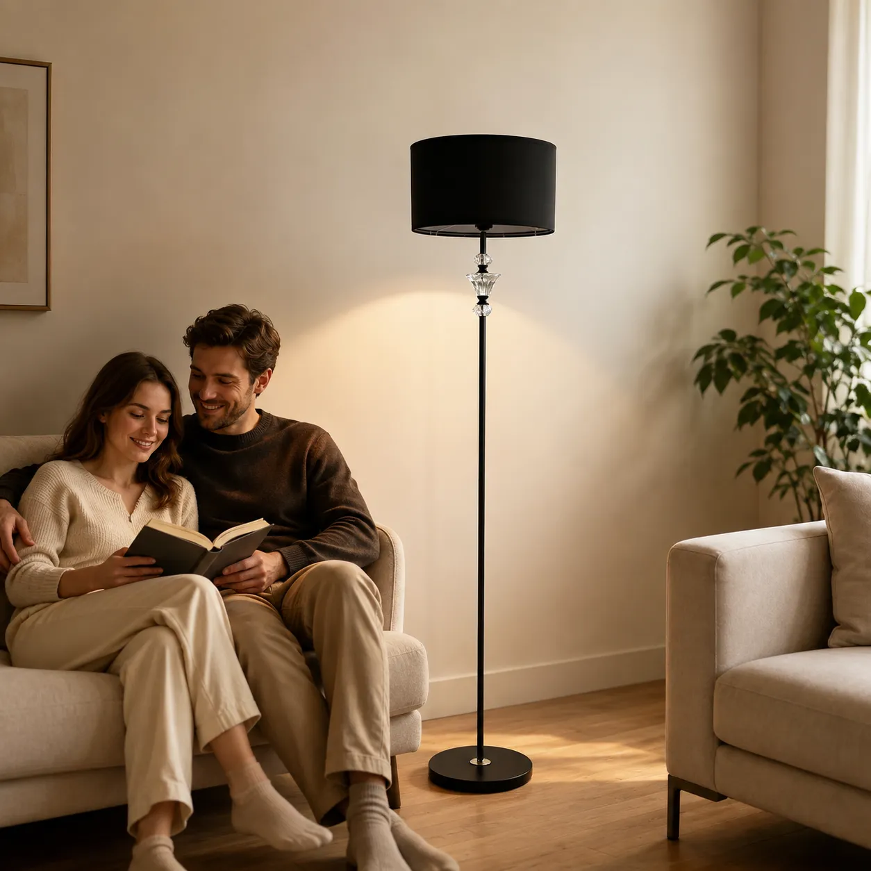 Alessandro Design PAVLODAR lampadar E27 165cm negru cristal