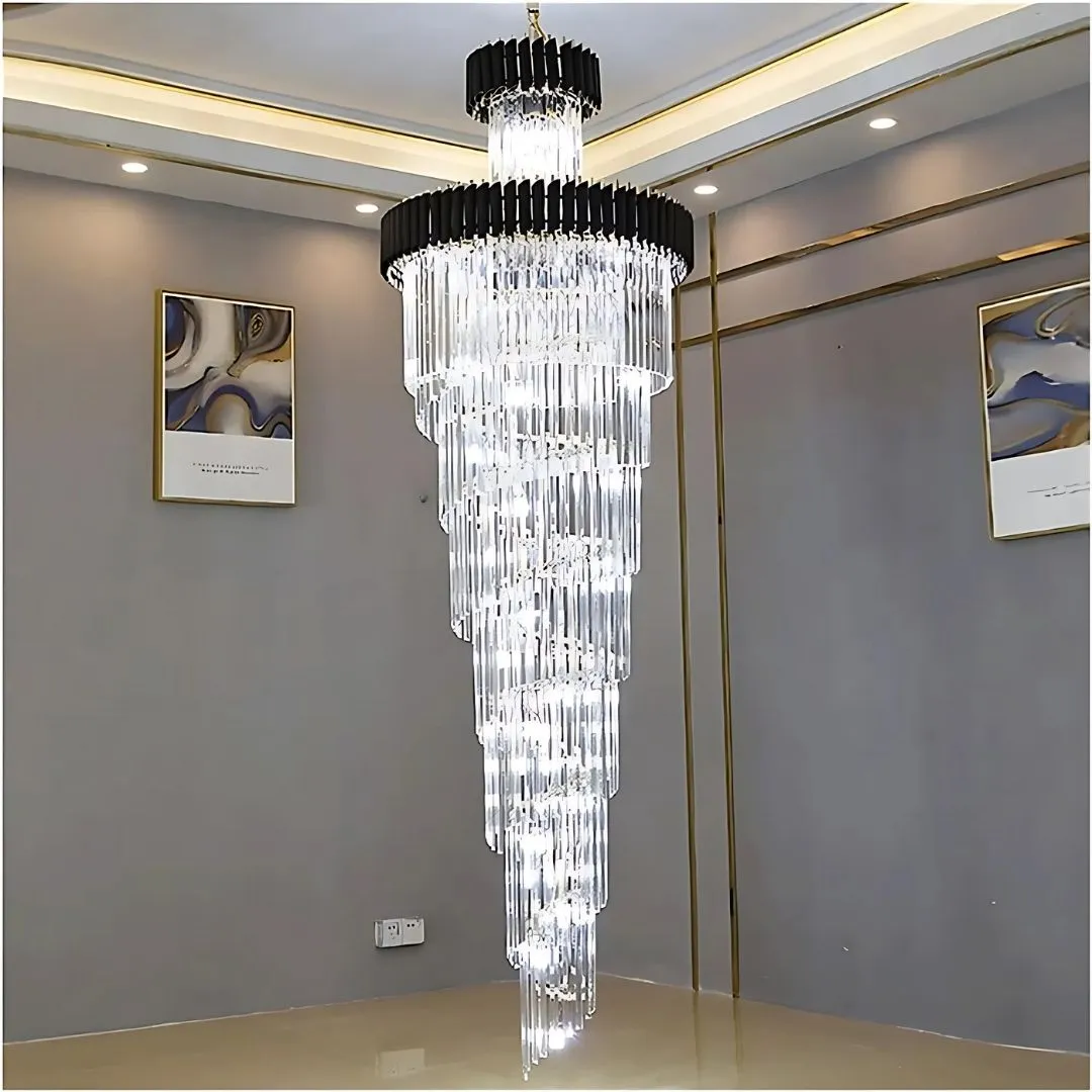 Alessandro Design CC900/600X1800 candelabru cristal auriu-negru 27xE14