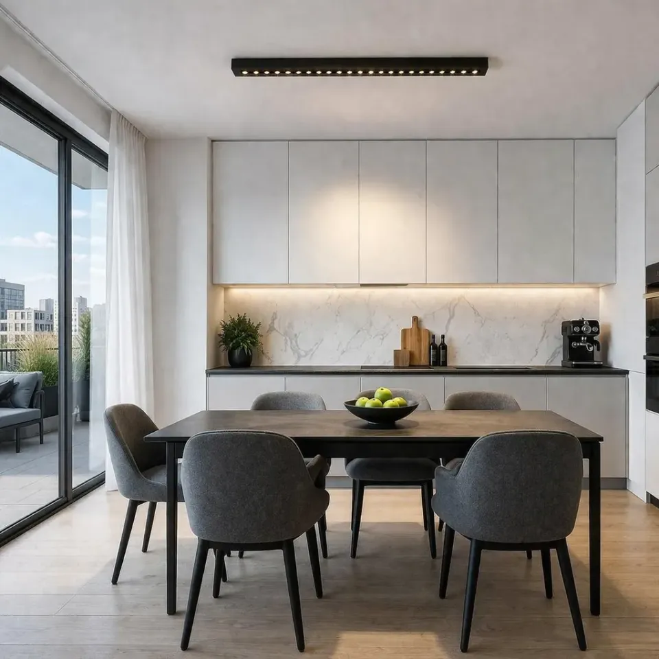 Proiector LED Alessandro Design liniar 24W grila lumina neutra 4000K