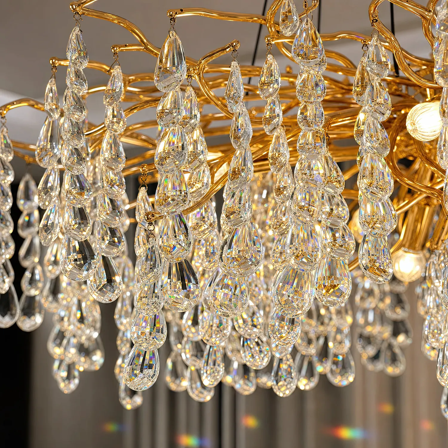 Alessandro Design Waltz candelabru cristal cascadă 80cm 9xG9