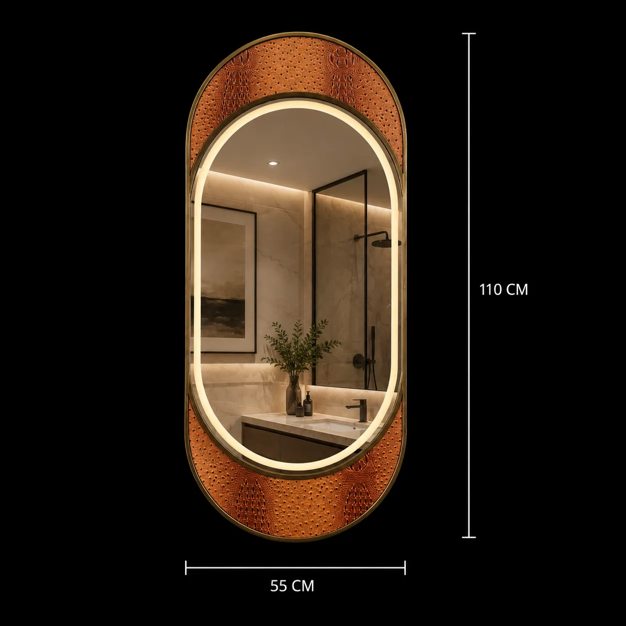 Alessandro Design NORILSK oglinda LED 55x110cm aurie