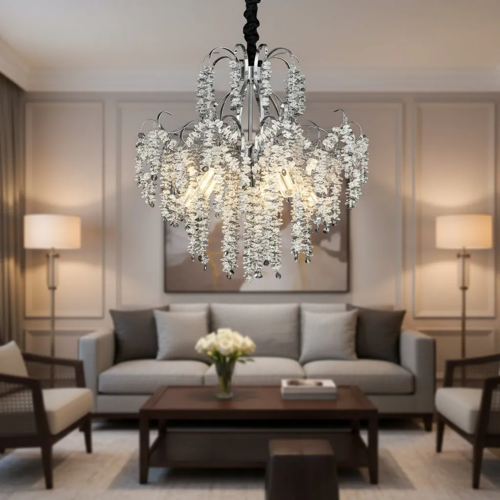 Alessandro Design PUBU Elegance candelabru cristal 50cm 5xE14 crom