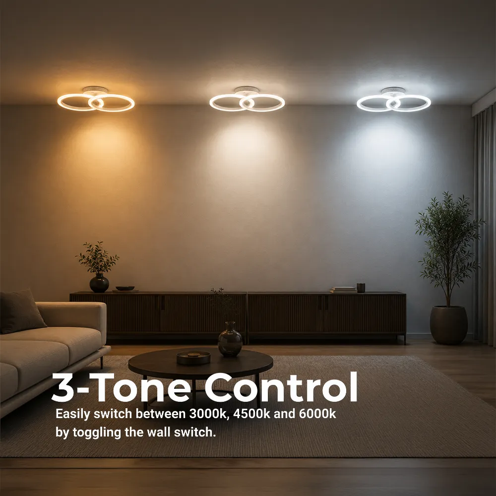 Alessandro Design BETTY 27W Lustra LED 2 Cercuri Alba