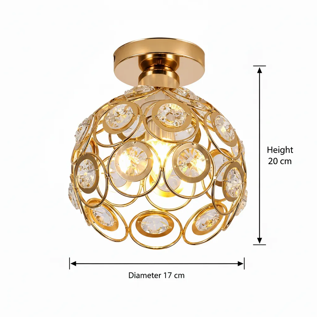 Alessandro Design Vera lustra 1xE27 aurie cristal