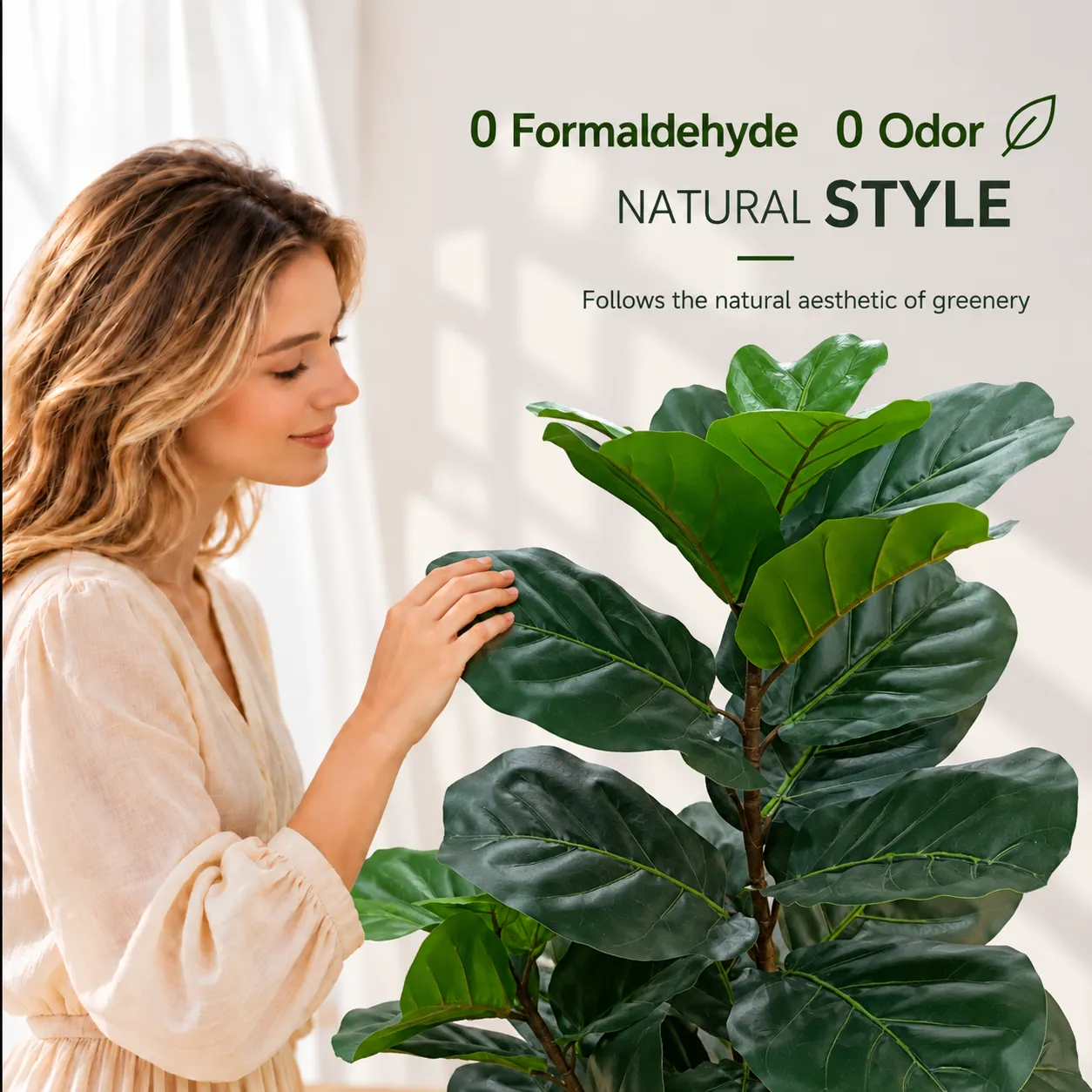 Alessandro Design Ficus 67cm planta artificiala verde ghiveci