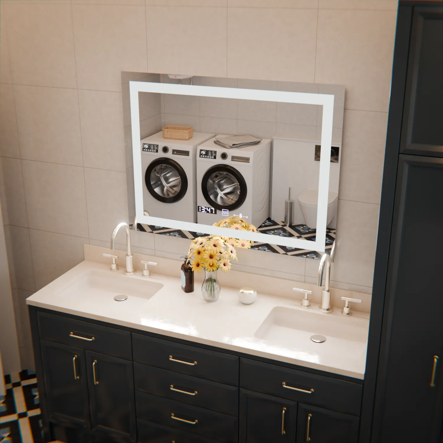 Alessandro Design Verite oglinda LED 80x60cm dezaburire