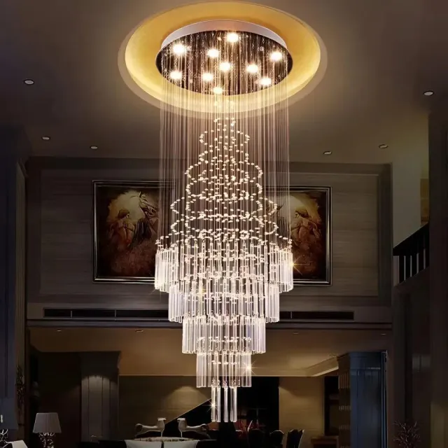 Alessandro Design AUGUSTA 80W candelabru cristal auriu 50cm