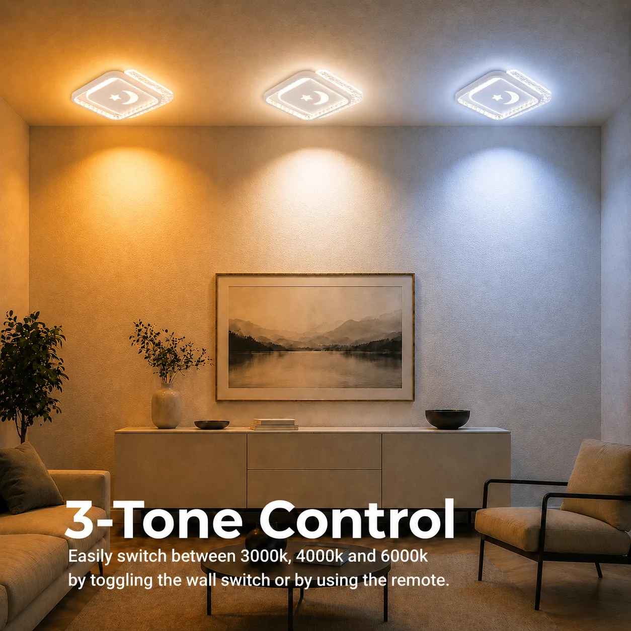 Alessandro Design Peru 38W lustra LED alba 2 patrate
