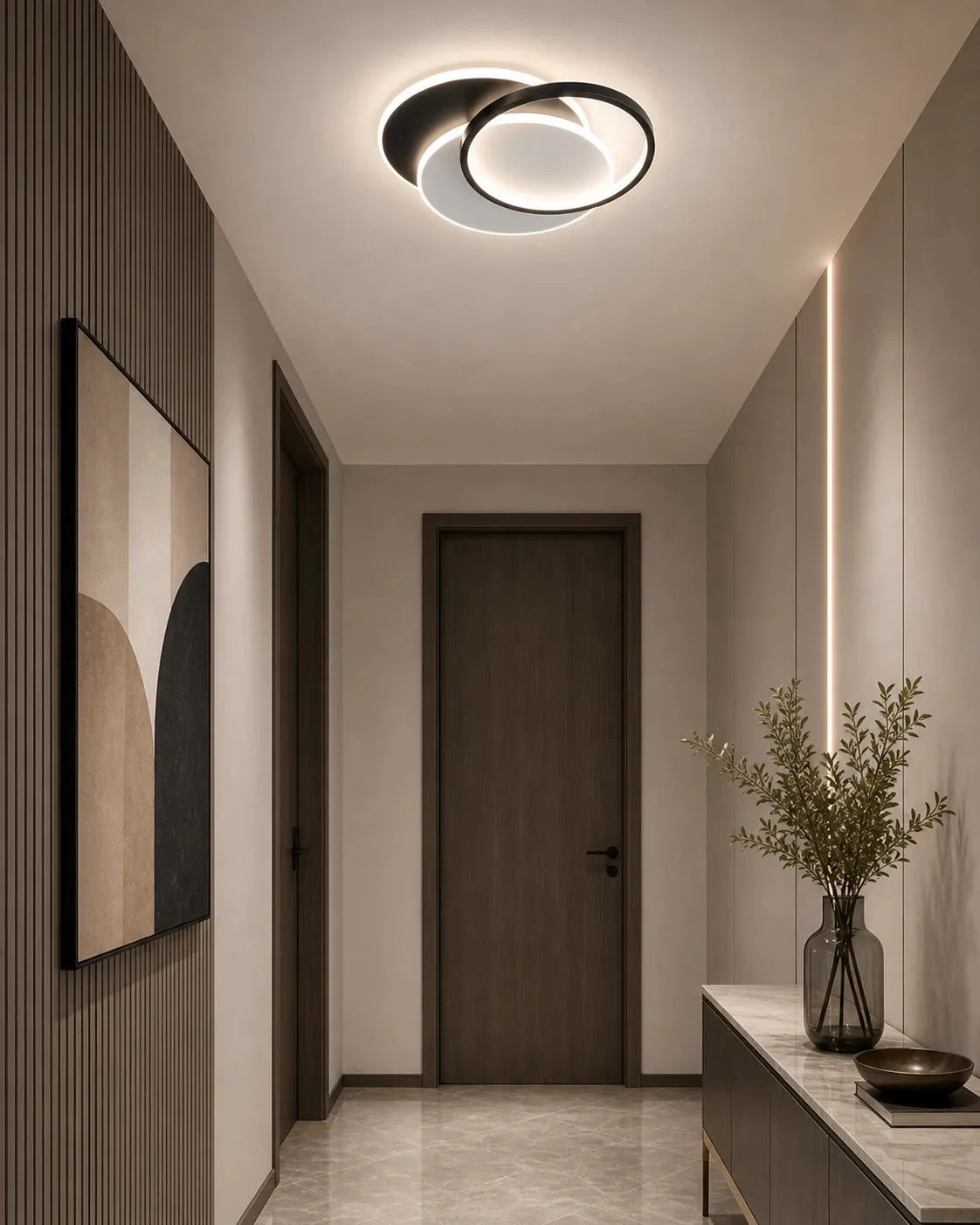 Alessandro Design Chiara lustră LED neagră 67W 3 cercuri dimabilă