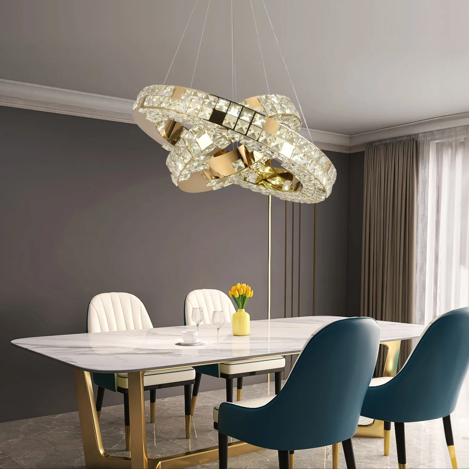 Alessandro Design LLC135/2GD lustra LED aurie 54W