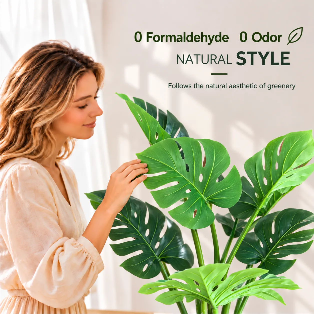 Alessandro Design Monstera Deliciosa planta artificiala 220 cm verde