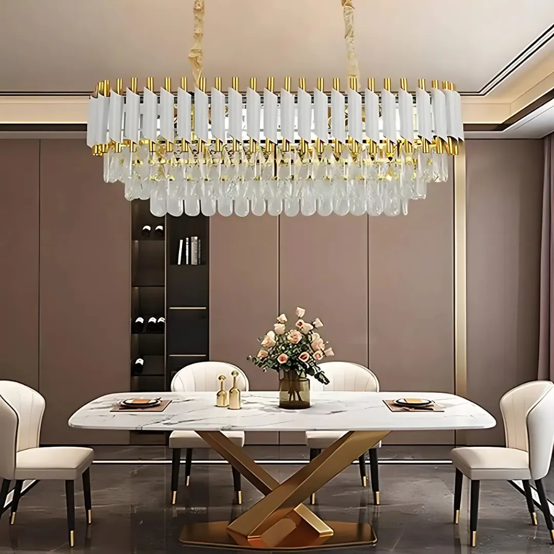 Alessandro Design VERSAILLES Regalis Candelabru Cristal 10xE14 80cm Alb