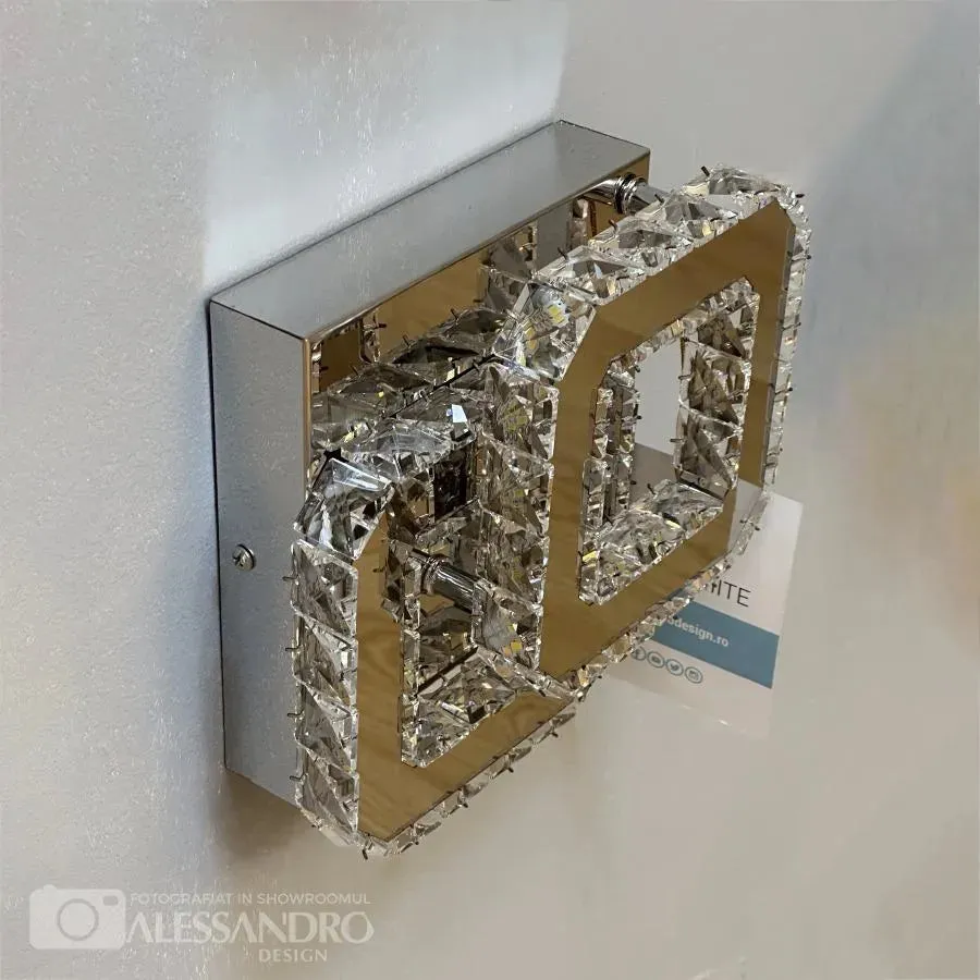 Alessandro Design Jeremiah lustra LED 48W crom 2 patrate