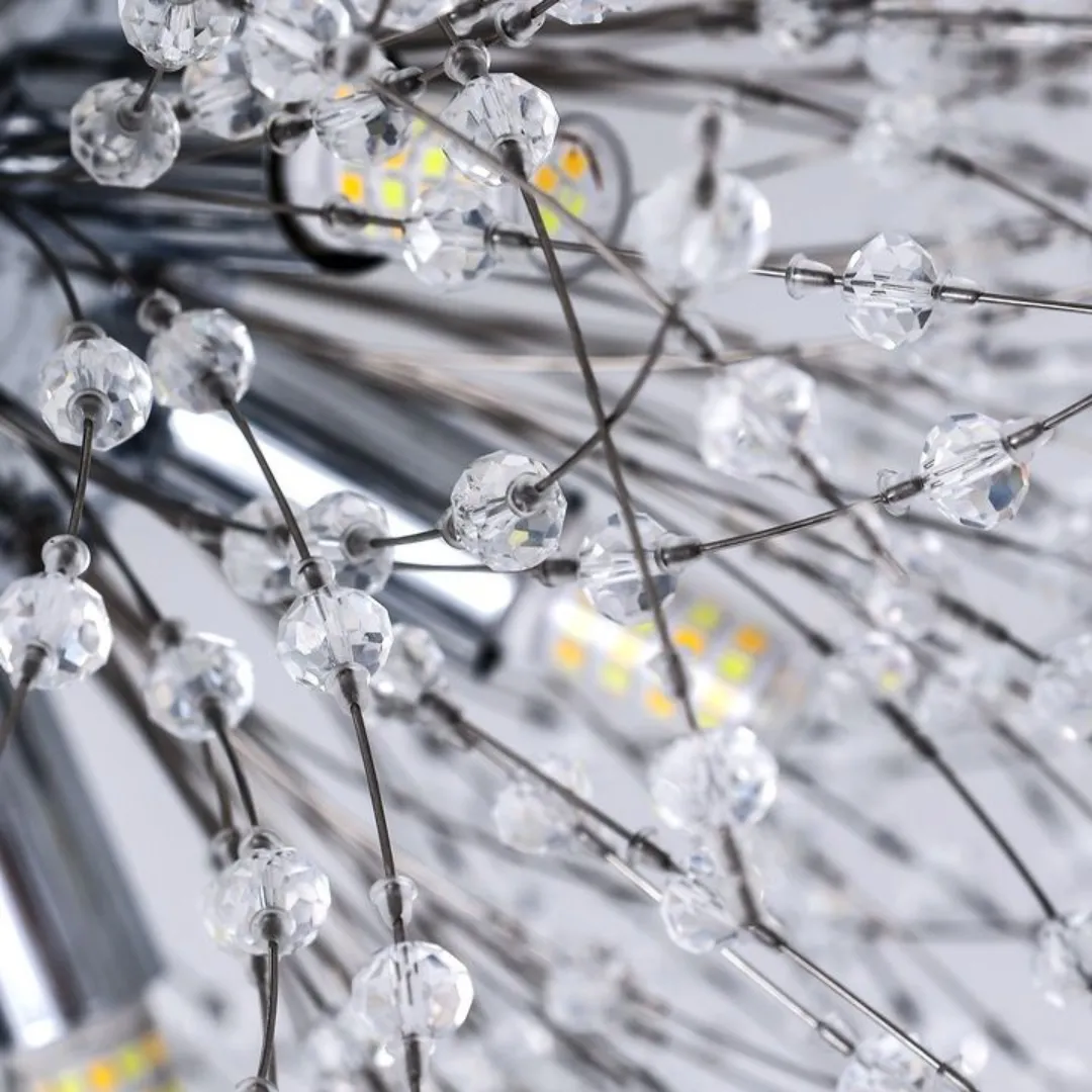 Alessandro Design Schönbrunn candelabru cristal 40 cm crom