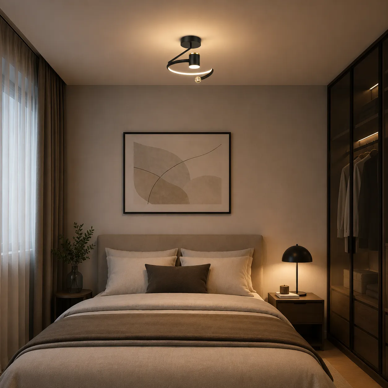 Alessandro Design lustra LED 24W neagra 30x25cm 3 culori