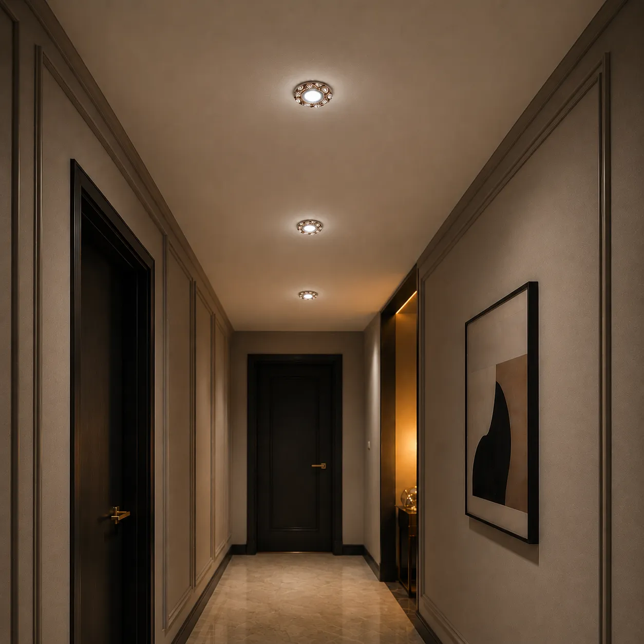 Alessandro Design Orbita 5W spot LED rotund bronz antic