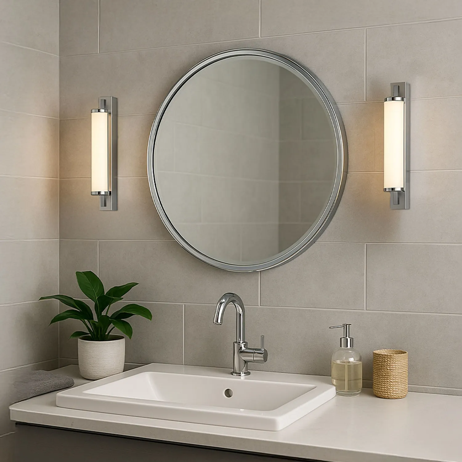 Rendl Light Studio Rocca 34 lampa baie LED crom 34 cm