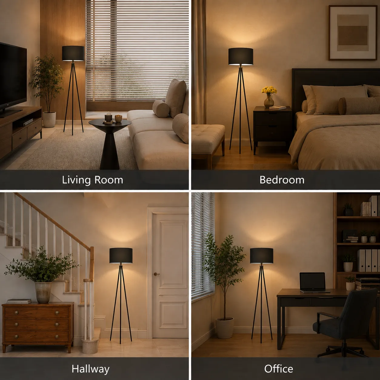 Alessandro Design RUDNY lampadar negru E27 149cm
