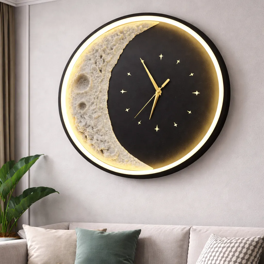 Alessandro Design Moon aplică LED perete neagră 40cm 3 culori