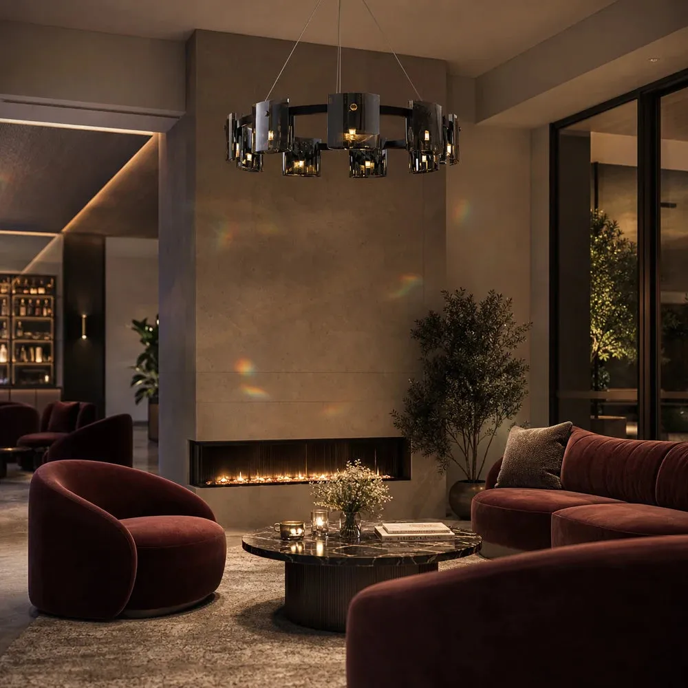 Alessandro Design Valmontreux Largo candelabru negru 8xG9