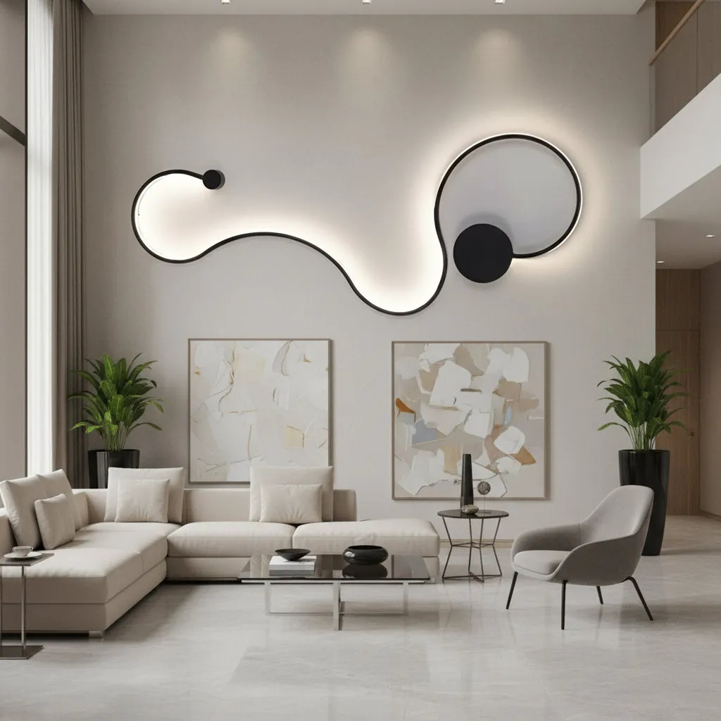 Alessandro Design Delilah 36W aplica LED neagra metal