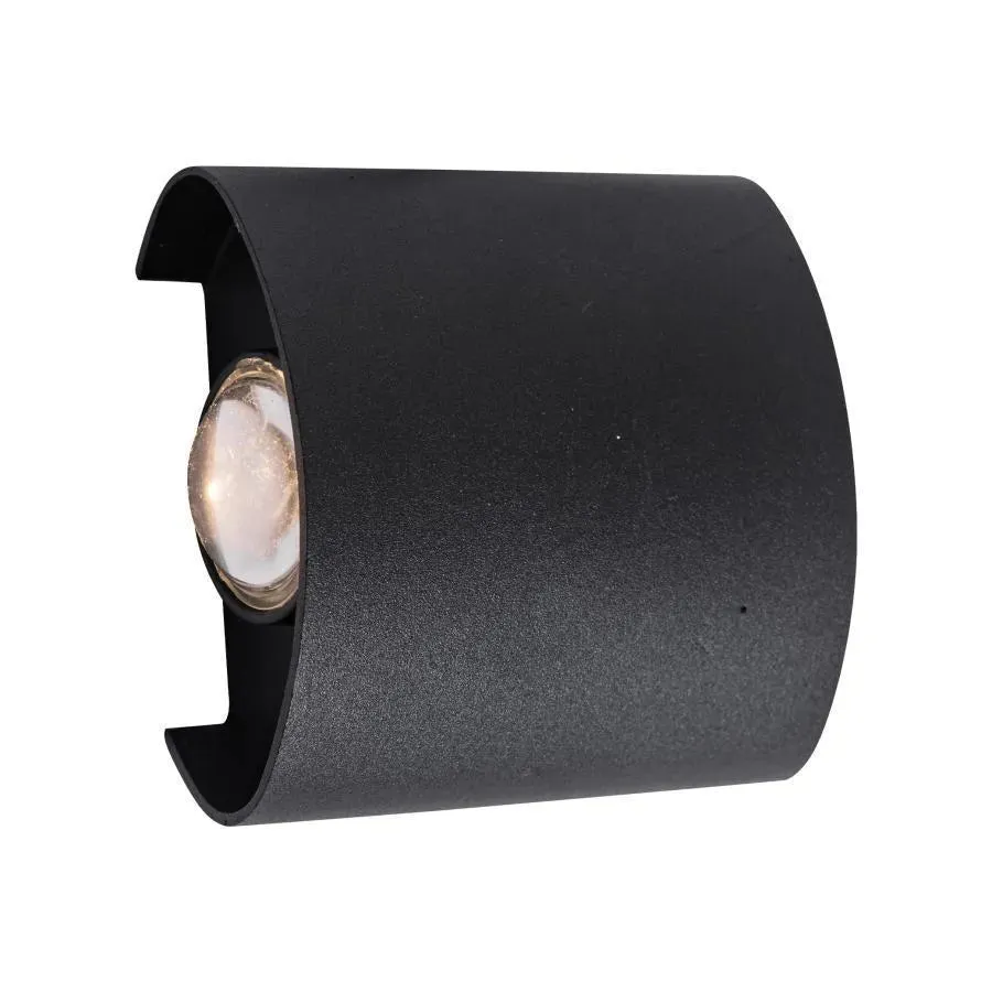 Fantas aplică LED exterior 2x1W IP65 neagră 3000K