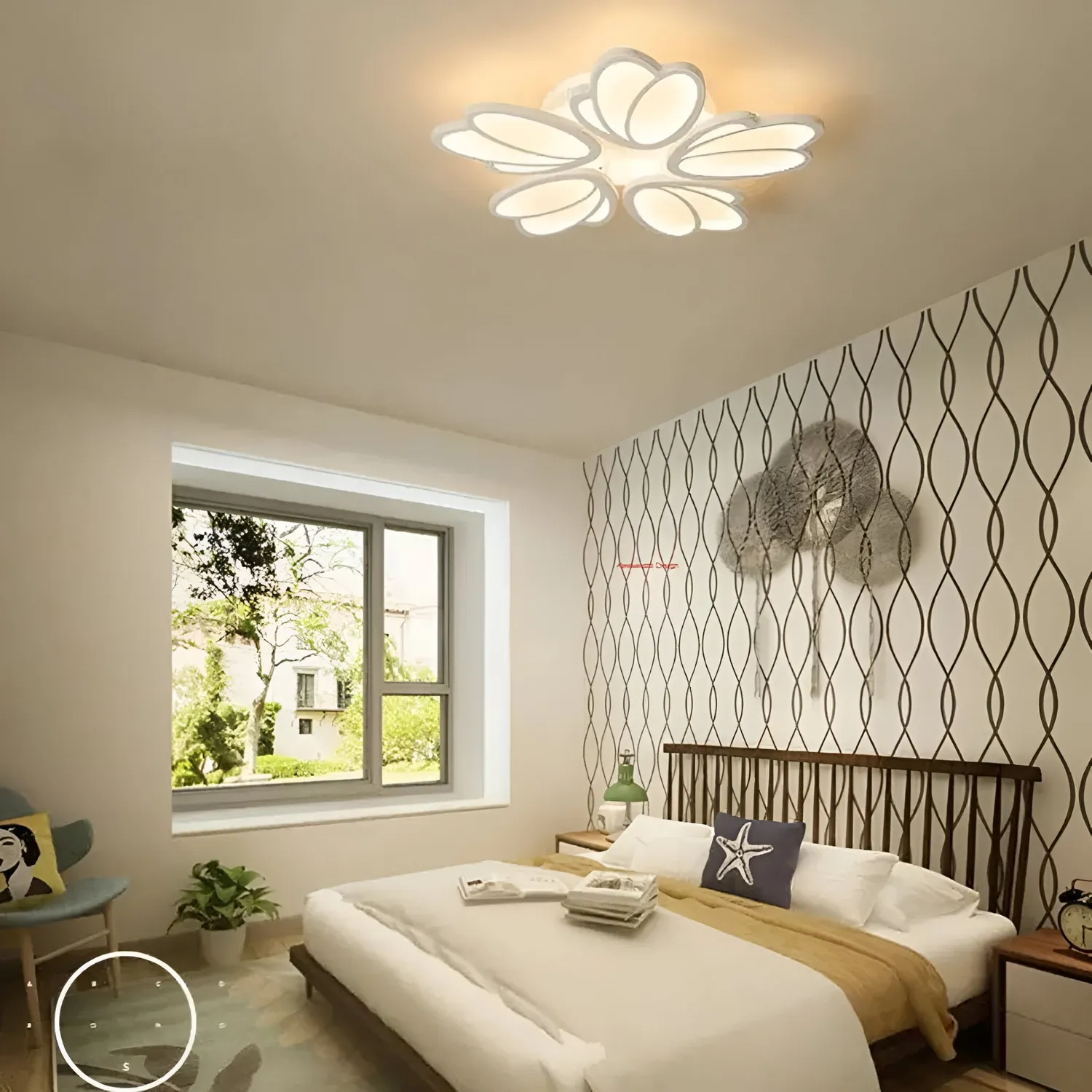 Alessandro Design Tulip 81W lustra LED alba telecomanda