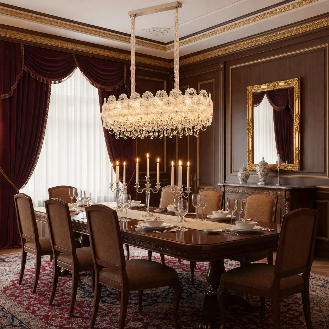 Alessandro Design Crown Supremo candelabru cristal auriu 80x30 cm