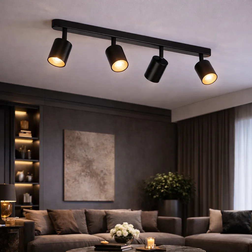 Alessandro Design Joom lustră 4xGU10 neagră fără becuri