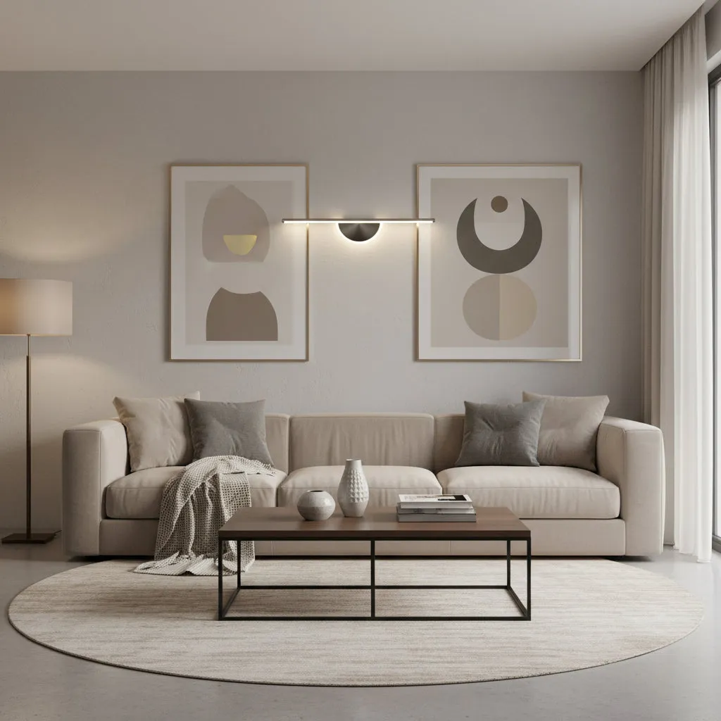 Alessandro Design Baram aplica perete LED 60cm neagra