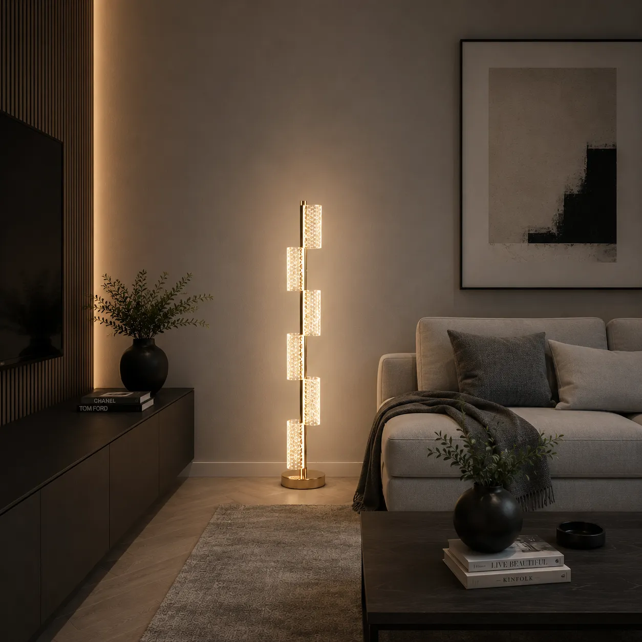 Alessandro Design Austin lampadar LED 40W 125cm auriu