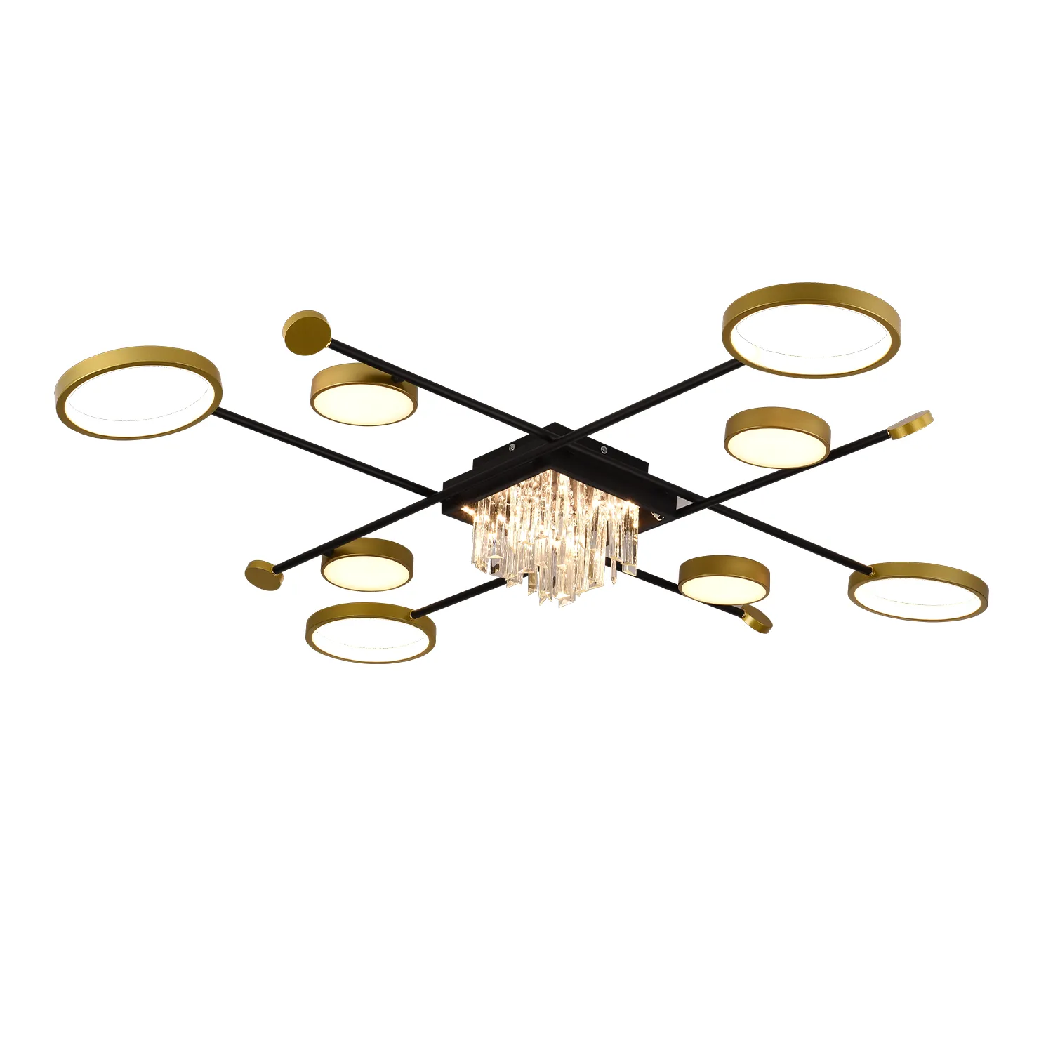 Alessandro Design Guida lustra LED 48W negru-auriu