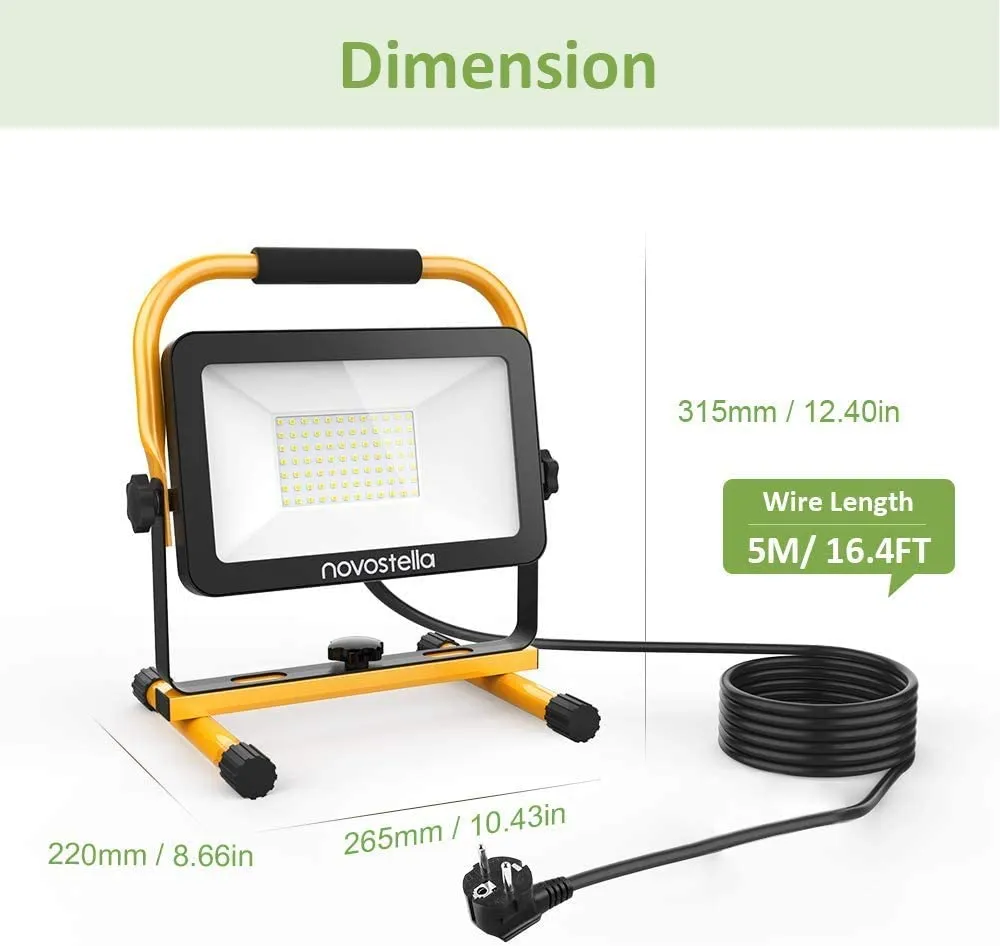 Ustellar 60W lampa de lucru LED alba 6000LM cablu 5m