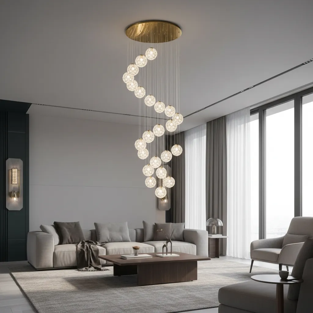 Alessandro Design Mille candelabru cristal auriu 60cm 25xG9