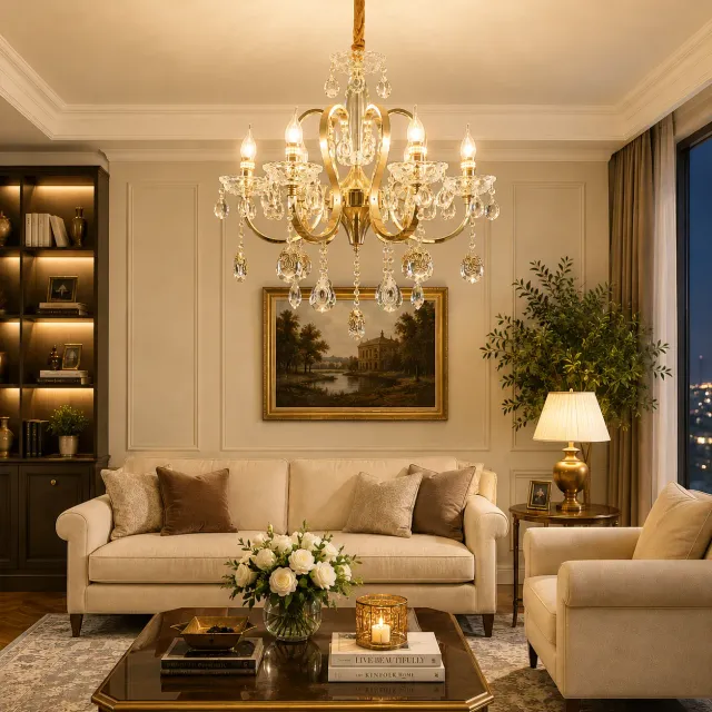 Alessandro Design PSE Magno candelabru cristal auriu E14