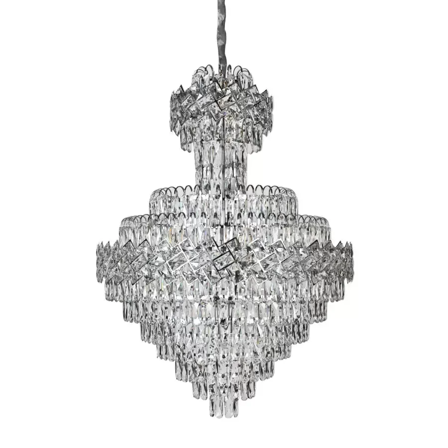 Alessandro Design Joel candelabru cristal argintiu 22xE27 Ø80cm