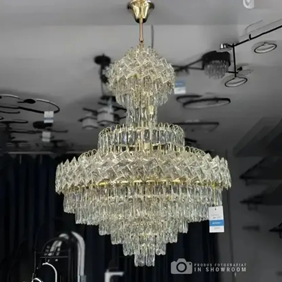 Alessandro Design Junnut candelabru cristal 21xE27 auriu metal