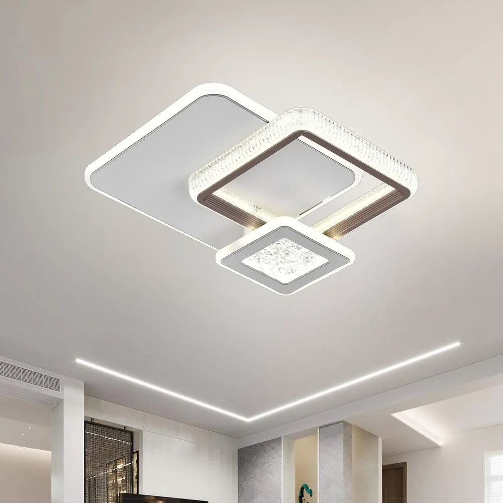 Alessandro Design Nyxora lustră LED 51W 3 pătrate albă