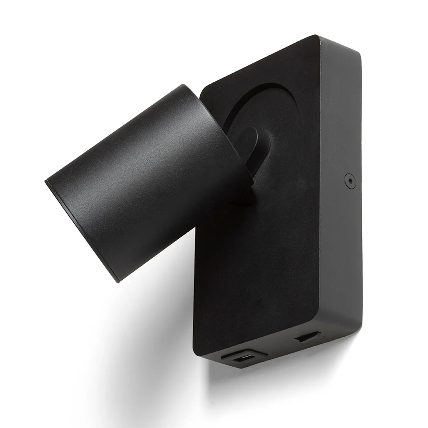 Rendl Voltera aplica perete GU10 USB negru