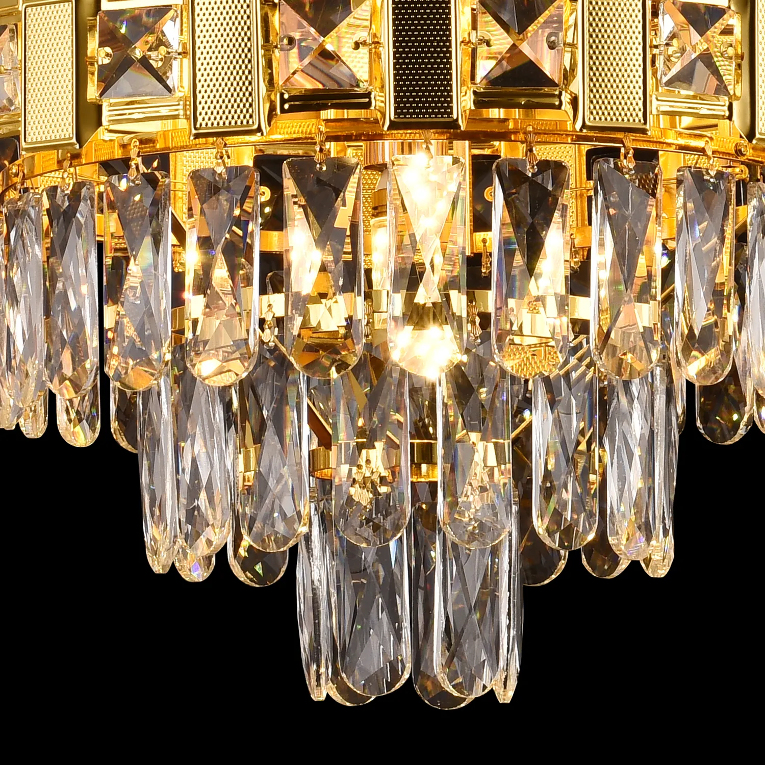 Alessandro Design Bran Nobile 5xE14 candelabru cristal auriu 40cm