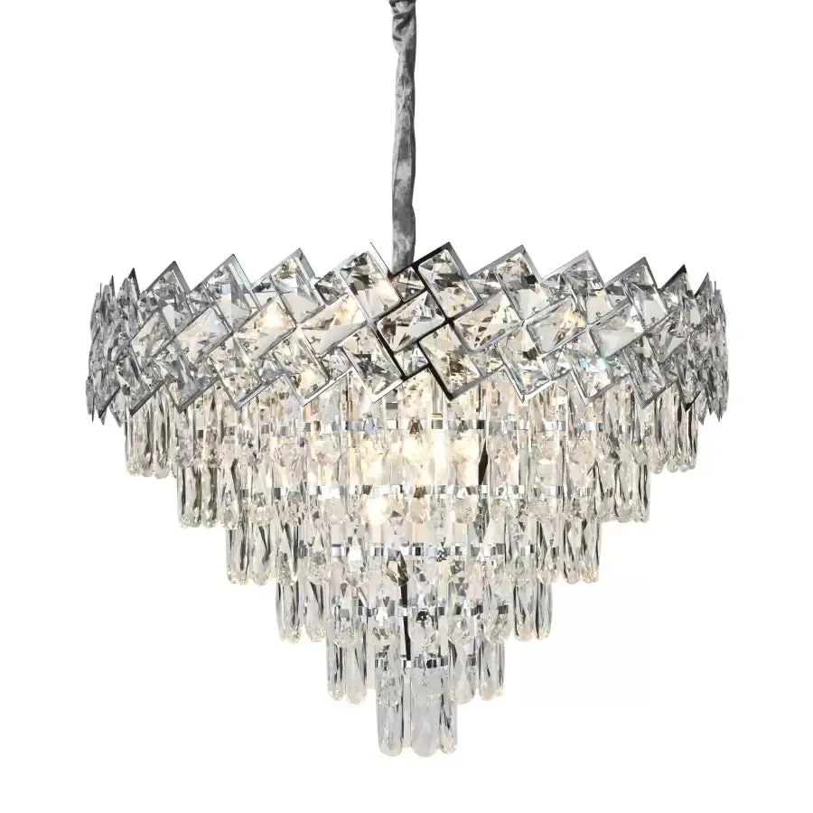 Alessandro Design Joel candelabru cristal 10xE27 argintiu 60 cm