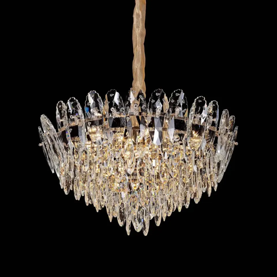 Alessandro Design AURELIUS Magno Candelabru Cristal 11xE14 60cm Auriu