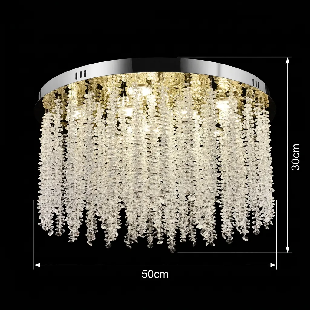 Alessandro Design LLC215/550WH candelabru cristal LED auriu 29W