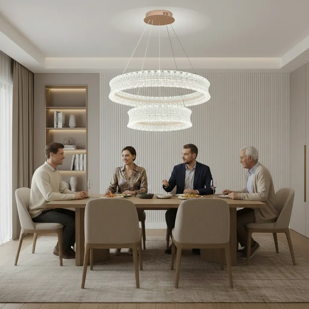 Alessandro Design Lustra LED Cristal 118W Aurie 60 cm Telecomanda