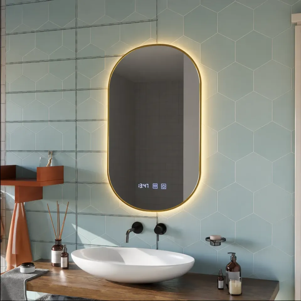 Alessandro Design Konrad 50x80 oglinda LED aurie