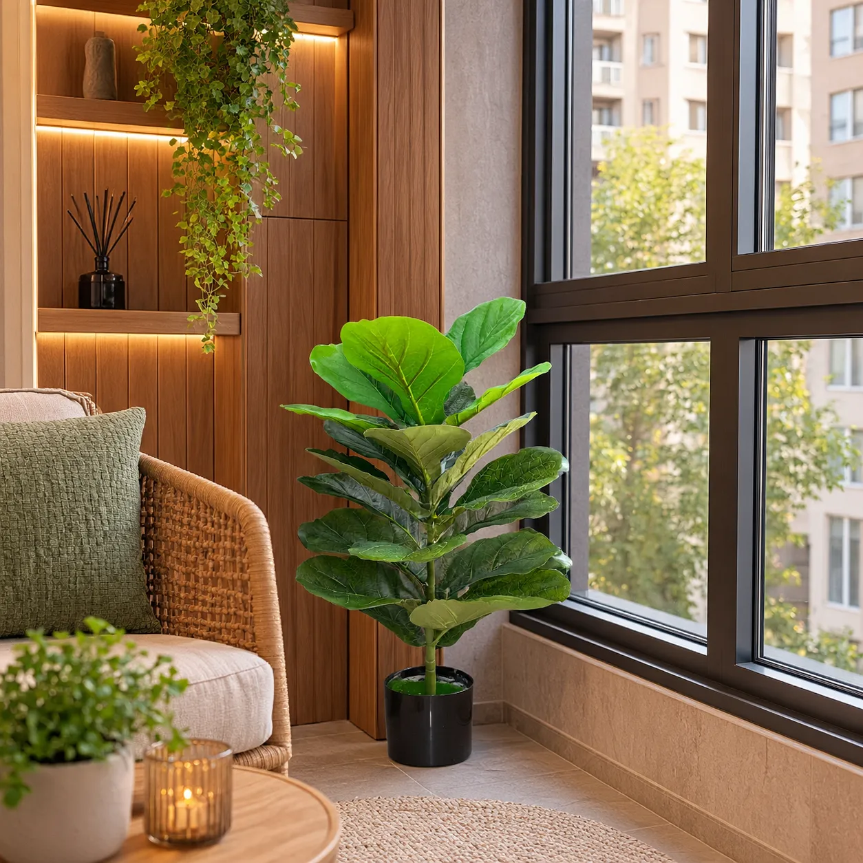 Alessandro Design smochin planta artificiala 70 cm verde cu ghiveci